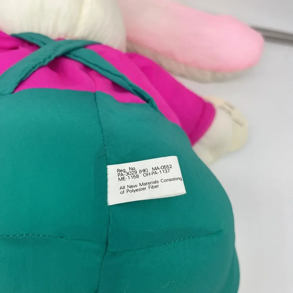 Vtg Gibson Greetings Bunny Rabbit Plush Nylon Parachute Material Stuffed W/ Tags